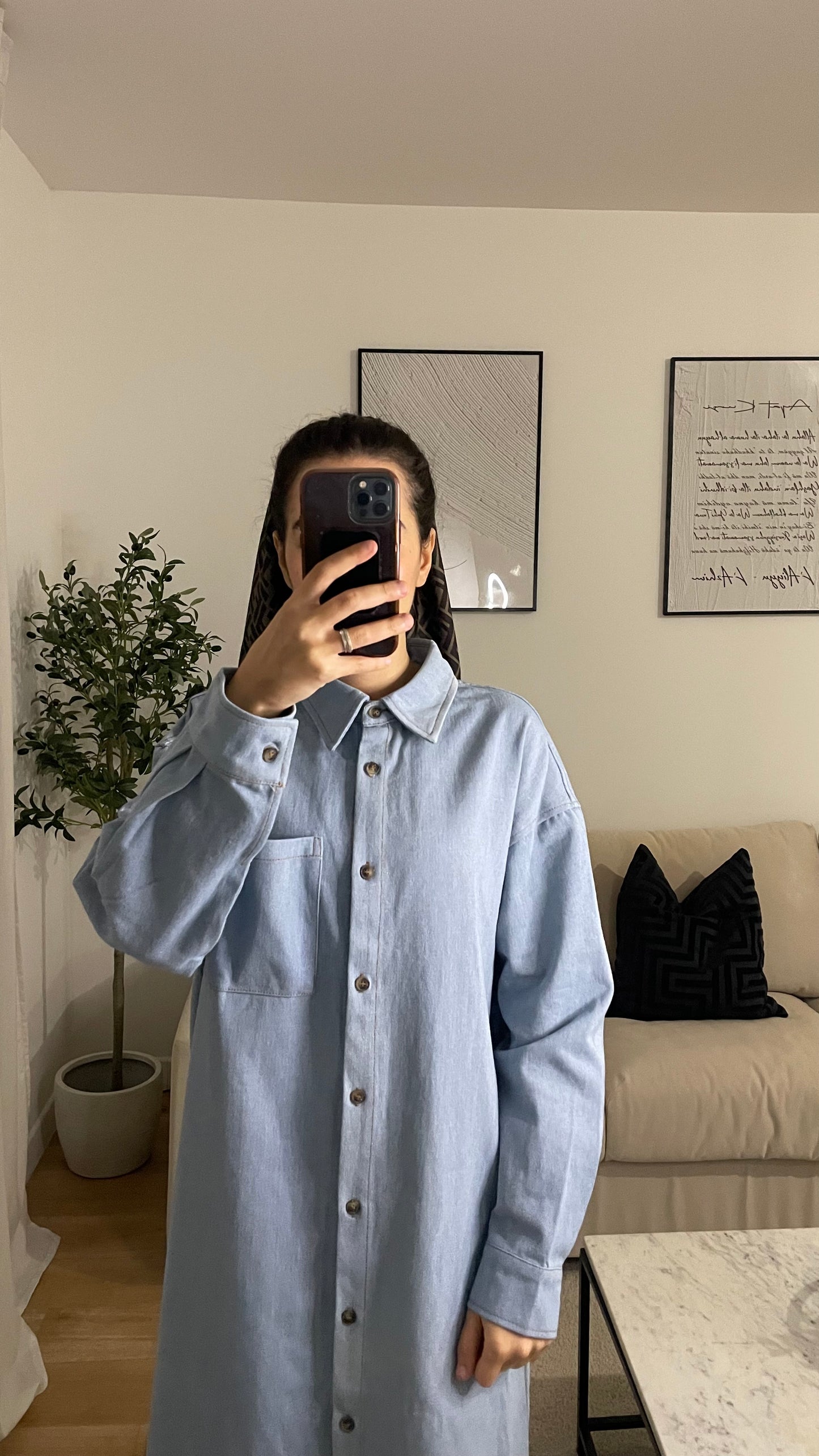 Robe en jean oversize