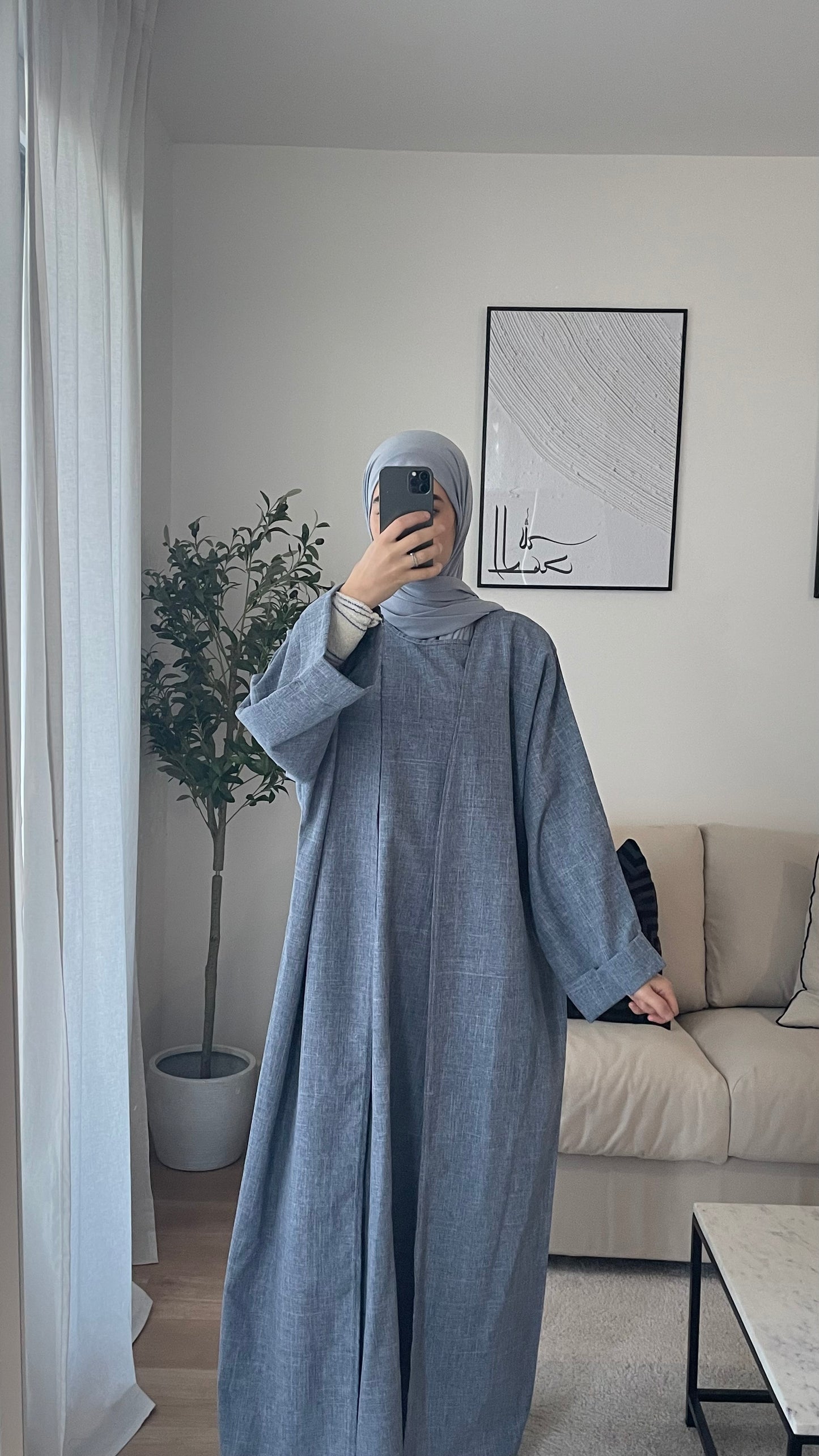 Ensemble 2 pièces Abaya + Kimono